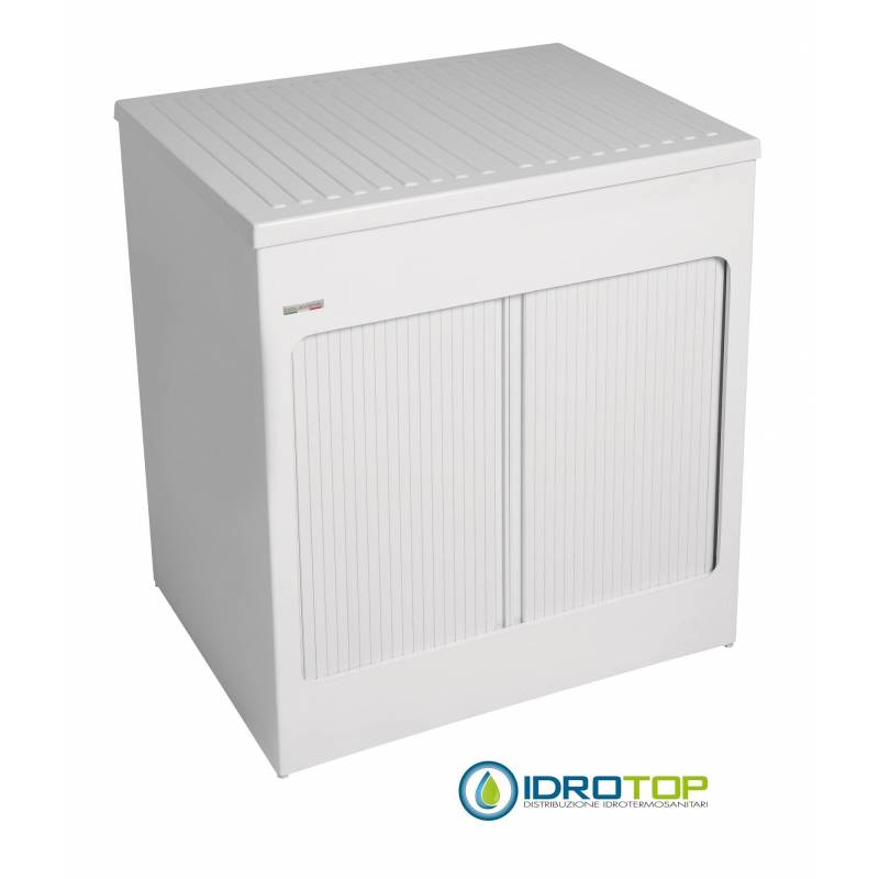 Mobile per esterno LAVACRIL BOX 80x60 BIANCO,doppia serranda a scomparsa laterale,piano d'appoggio superiore  BIANCO Colavene