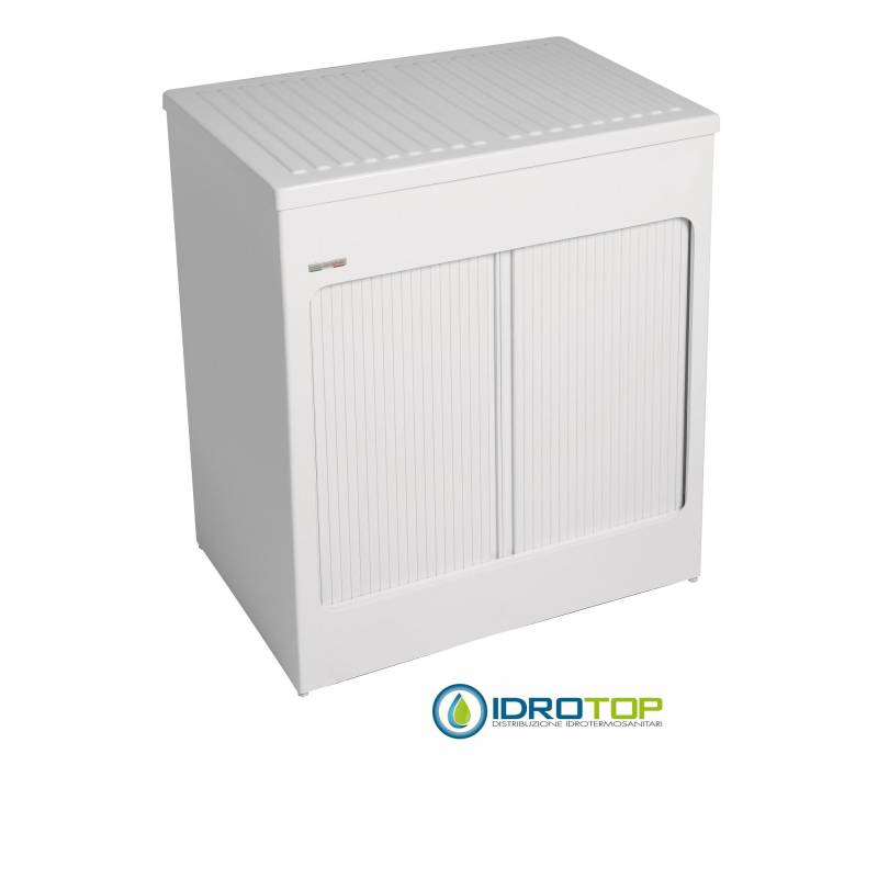 Mobile per esterno LAVACRIL BOX 75X50,doppia serranda a scomparsa laterale,piano d'appoggio amovibile BIANCO Colavene