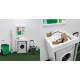 Mobile per esterno LAVACRIL ON con vasca singola e BOX 72X68 contenitore,lavabo ABS metacrilato,serranda laterale BIANCO Cola