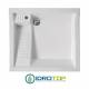 Mobile per esterno LAVACRIL ON 72X68PORTALAVATRICE Struttura in Alluminio,lavabo ABS metacrilato,sifone e troppopieno BIANCO Co