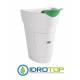 Lavatoio 60X50 LAVAPANNI POT BIANCO a FORMA DI FOGLIA vano porta oggetti BIANCO