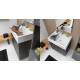 Lavabo 75X50 con MOBILE SOSPESO ,sifone,piletta,troppopieno e fissaggi per lavabo BIANCO Colavene