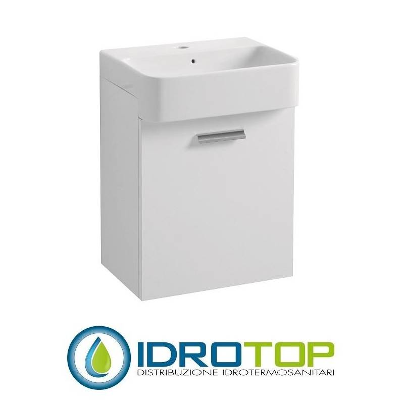Lavabo 45X35 MINI con MOBILE SOSPESO, lavabo Ceramica, apertura sx QUATTRO COLORAZIONI  Colavene
