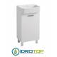 Lavabo 45X35 MINI DX con MOBILE A TERRA e lavabo Ceramica,sifone,piletta,troppopieno,fissaggi,apertura dx BIANCO Colavene