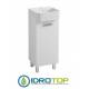 Lavabo 35X35 MINI SX con MOBILE TERRA e lavabo Ceramica,sifone,piletta,troppopieno,fissaggi,apertura sx BIANCO Colavene
