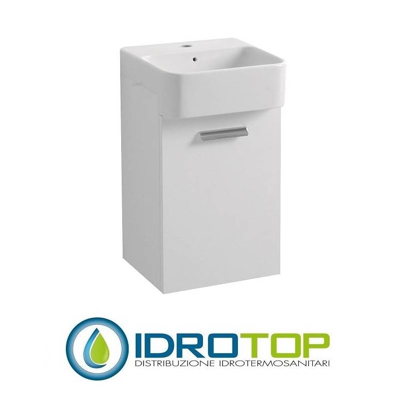 Lavabo 35X35 MINI SX con MOBILE SOSPESO lavabo Ceramica, QUATTRO COLORAZIONI