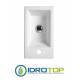 Lavabo 45X25 MINI SX con MOBILE SOSPESO e lavabo Ceramica,sifone,piletta,troppopieno,fissaggi,apertura sx BIANCO Colavene