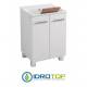 Lavatoio 60X50 in Ceramica con MOBILE a terra-sifone,piletta e troppopieno BIANCO Colavene