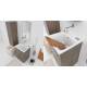 Lavatoio 60X50 in Ceramica con MOBILE a terra-sifone,piletta e troppopieno BIANCO Colavene