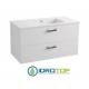 Lavabo 107X52 in Ceramica con 2 cassetti BIANCO DROP ,sifone,piletta,troppopieno e fissaggi per lavabo BIANCO Colavene
