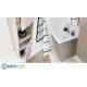 Lavabo 97X52 in Ceramica con 2 cassetti BIANCO DROP ,sifone,piletta,troppopieno e fissaggi per lavabo BIANCO Colavene