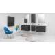 Lavabo 72X52 in Ceramica DROP con MOBILE SOSPESO 2 ante,sifone,piletta,troppopieno e fissaggi per lavabo BIANCO Colavene