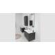 Lavabo 87X52 in Ceramica DROP con MOBILE SOSPESO 2 ante,sifone,piletta,troppopieno e fissaggi per lavabo BIANCO Colavene