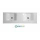 Lavabo 140X45 in Ceramica con Mobile a 4 ante ,sifone,piletta,troppopieno e fissaggi per lavabo BIANCO Colavene