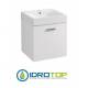 Lavabo 50X45 in Ceramica con Mobile a 1 anta SX ,sifone,piletta,troppopieno e fissaggi per lavabo BIANCO Colavene