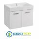 Lavabo 70X45 in Ceramica con Mobile a 2 ante ,sifone,piletta,troppopieno e fissaggi per lavabo BIANCO Colavene