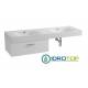 Lavabo in Ceramica 140x45 con 1 Cassetto mod. CENTO BIANCO,sifone,piletta,troppopieno e fissaggi  BIANCO Colavene