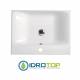 Lavabo in Ceramica 60x45 con 1 Cassetto mod. CENTO BIANCO,sifone,piletta,troppopieno e fissaggi per lavabo BIANCO Covalene