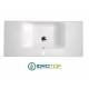 Lavabo in Ceramica 100x45 con 2 Cassetti Sovrapposti  CENTO BIANCO,sifone,piletta,troppopieno e fissaggi BIANCO Colavene