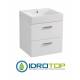 Lavabo in Ceramica 50x45 con 2 Cassetti Sovrapposti  CENTO BIANCO,sifone,piletta,troppopieno e fissaggi BIANCO Colavene