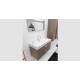 Lavabo in Ceramica 60x45 con 2 Cassetti Sovrapposti  CENTO BIANCO,sifone,piletta,troppopieno e fissaggi BIANCO Colavene