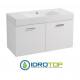 Lavabo 100X45 in Ceramica con Mobile a 2 ante ,sifone,piletta,troppopieno e fissaggi per lavabo BIANCO Colavene