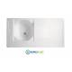 Lavatoio Portalavatrice 130X65 DX ACTIVE WASH STATICO-vasca sx,cesto portabiancheria,asse in legno,lavatoio in Abs BIANCO Colave