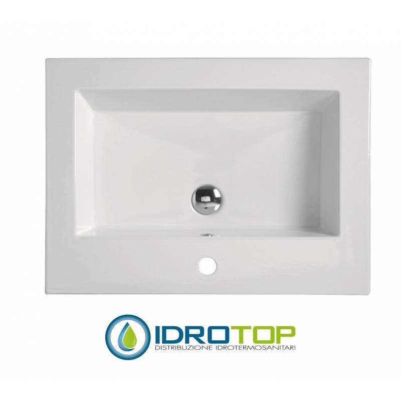 Lavabo 72X52 in Ceramica di ricambio per ACQUACERAMICA DROP 72X52   BIANCO Colavene