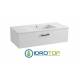 Lavabo 107x52 in Ceramica DROP con 1cassetto-sifone,piletta,troppopieno e fissaggi per lavabo BIANCO Colavene