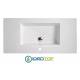 Lavabo 107x52 in Ceramica DROP con 1cassetto-sifone,piletta,troppopieno e fissaggi per lavabo BIANCO Colavene