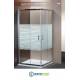 Box Doccia Rettangolare 70x90 Cristallo SERIGRAFATO 6mm-Telaio CROMATO PONSI Gold