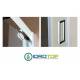 Box Doccia  Porta a Battente 80 Cristallo TRASPARENTE 6mm-Telaio CROMATO PONSI Gold