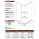 Box Doccia  Rettangolare 70x90 Cristallo TRASPARENTE 6mm-Telaio CROMATO PONSI Gold
