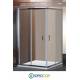 Box Doccia  Rettangolare 80x100 Cristallo TRASPARENTE 6mm-Telaio CROMATO PONSI Gold