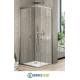 Box Doccia Rettangolare 80x120 Cristallo TRASPARENTE 6mm-Telaio CROMATO PONSI Gold