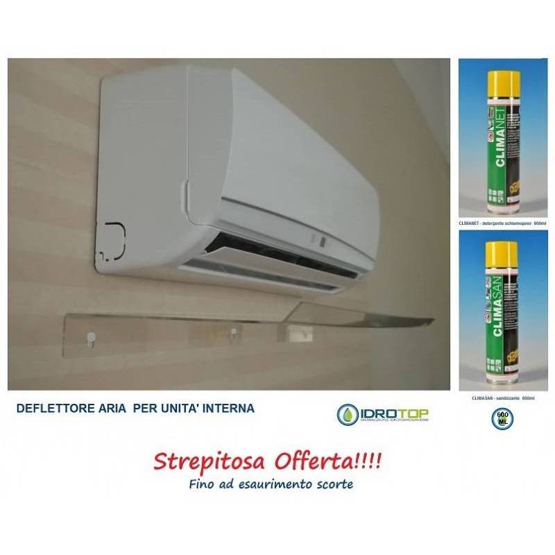 Deflettore Aria Condizionatori 110cm+Kit Pulizia Split 600ml OFFERTA limitata