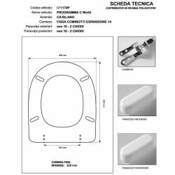 Copriwater Catalano PROGR.C WC.52 CARAMEL  Cromo-Sedile-Asse Wc