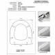 Copriwater Galassia  KRIO MB PERGAMON  Cerniera Cromo-Sedile-Asse Wc