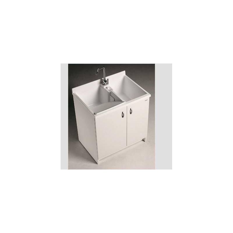 Lavatoio Marella  L80XP60  doppia anta  mobile colore bianco