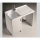 Lavatoio PORTALAVATRICE Mod. MARELLA L109XP60 con asse in legno