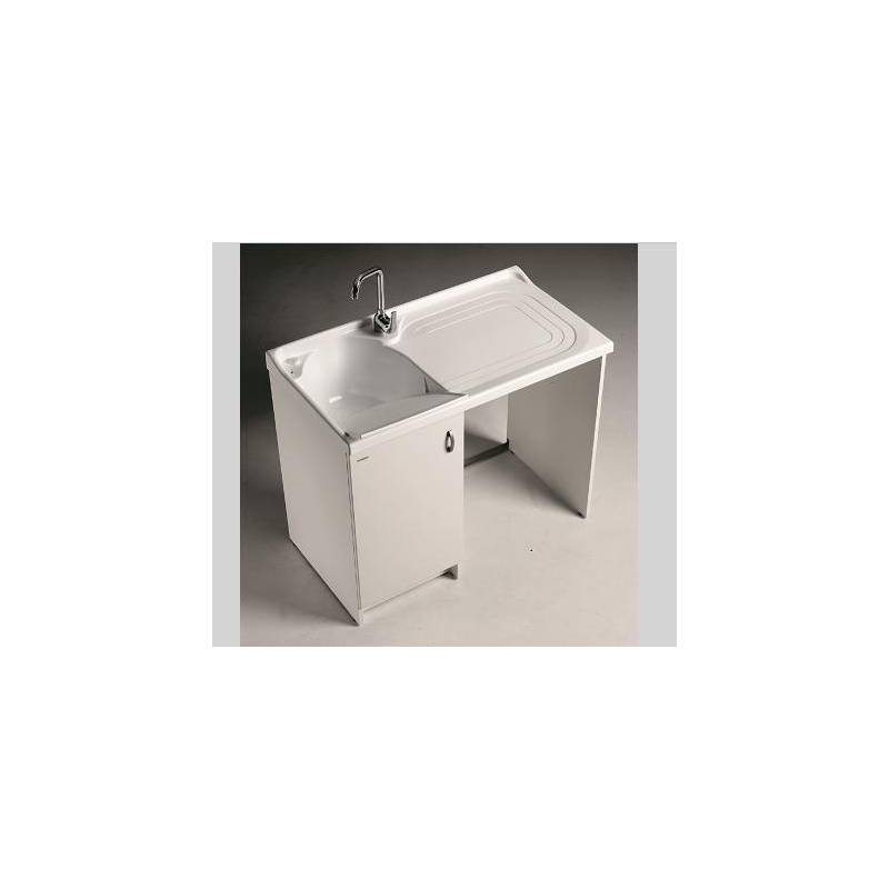 Lavatoio PORTALAVATRICE Mod. MARELLA L109XP60 con asse in legno