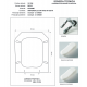 Copriwater Cesame DECO 'BIANCO Cerniera Cromo-Sedile-Asse Wc