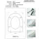 Copriwater Cesame  SINTESI 1° VERS. BIANCO Cerniera Cromo-Sedile-Asse Wc