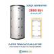Puffer 2000 lt Serbatoio Accumulo per Acqua Riscaldamento Senza Serpentino