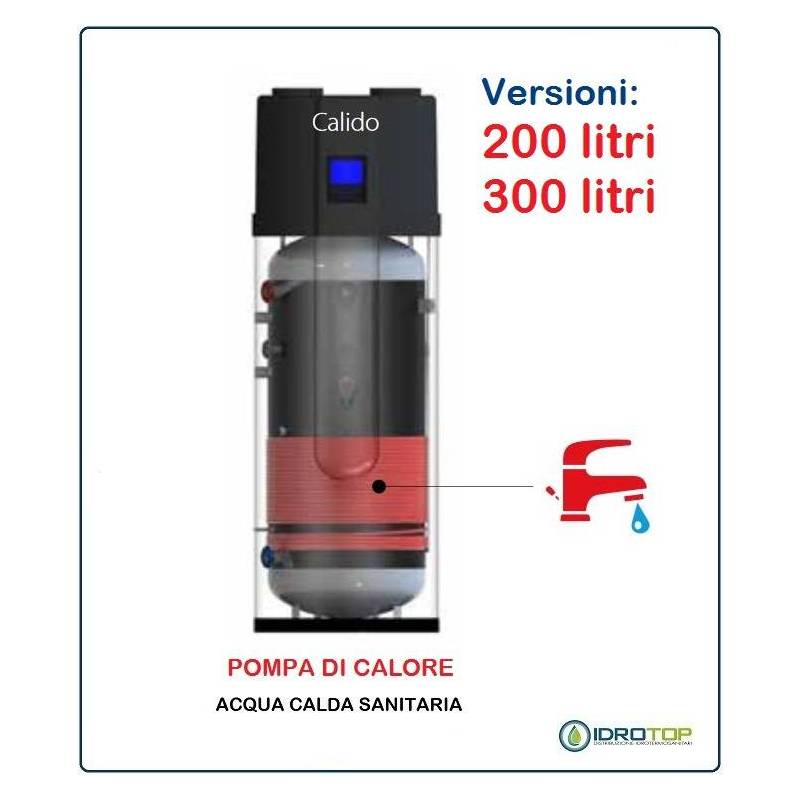 Pompa di Calore per Acqua Calda Sanitaria ACS  con Serbatoio mod.CALIDO