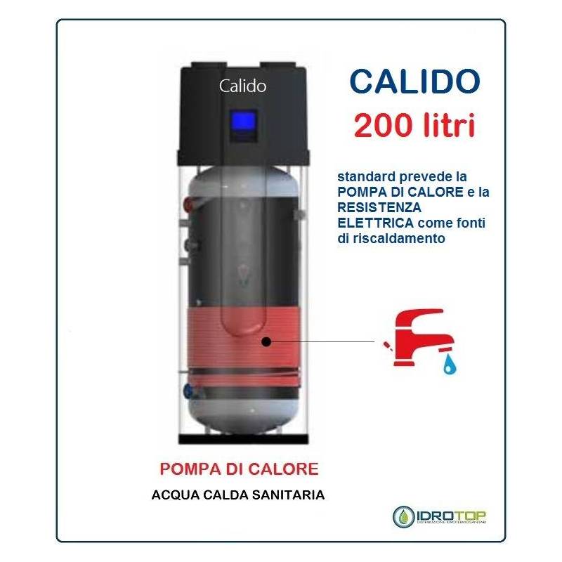 Pompa di Calore 200 Lt. per Acqua Calda Sanitaria ACS  con Serbatoio mod.CALIDO