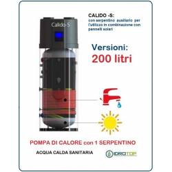 Pompa di Calore 200 LT.per Acqua Calda Sanitaria-Serbatoio con 1 Serpentino CALIDO S