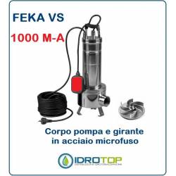 Pompa Sommergibile FEKA VS 1000 M-A con Galleggiante cavo e Spina.Per acque Nere