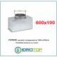 Plenum per bocchette 600x100mm d.100 x NOVA A in lamiera Zincata(non Isolato)