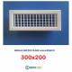 Bocchette Griglie 300X200mm BIANCA con Alette orientabili Singolarmente